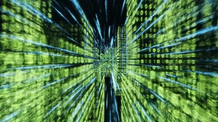 Abstract digital network with glowing lines and blue light effects - Powered by Adobe