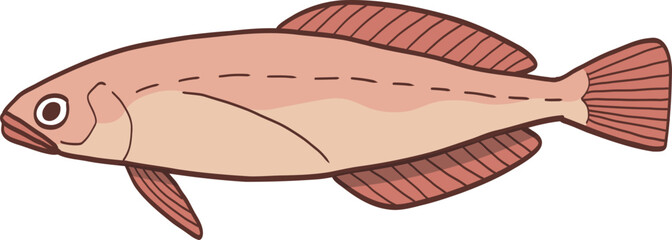Illustration of a Pink Fish