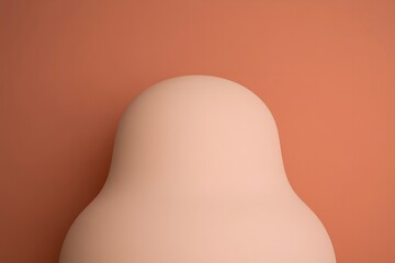 Abstract Sculpture - Smooth Curved Shape on Background