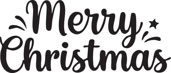 Merry Christmas Calligraphy Elegant Holiday Shirt Typography