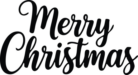 Charming Merry Christmas Script  Cozy Winter T-Shirt Art