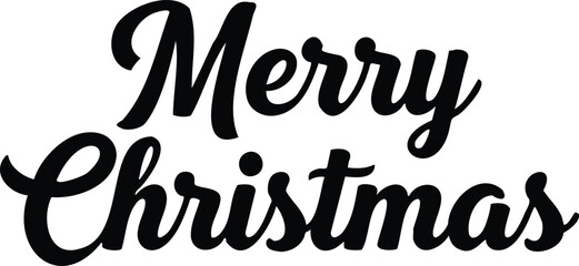 Classic Merry Christmas Calligraphic  Elegant Shirt Print