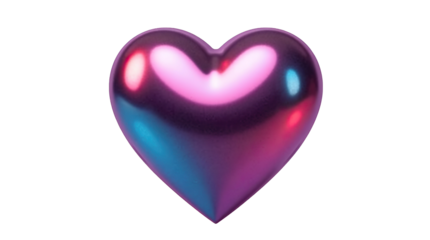 pink heart isolated on white