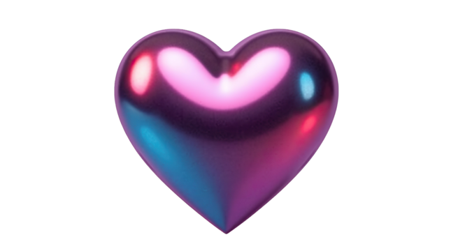 pink heart isolated on white