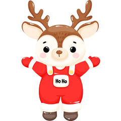 christmas reindeer cartoon clipart  © Juthamanee