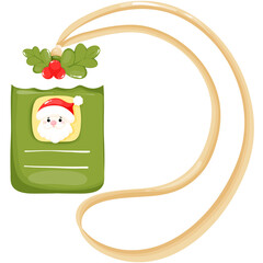 Festive Christmas Employee ID Cards, Employee ID card hanging around the neck.