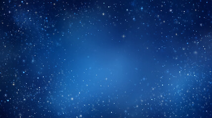 Deep blue winter night gradient, soft vignette around the edges, delicate sparkling stars, quiet festive mood, big open center for presentation content, elegant and simple Christmas theme