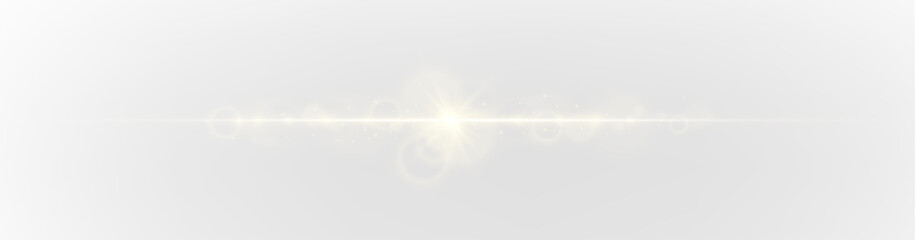 A ribbon of golden sparkle light forms a soft flash curve with brilliant highlights. The luminous strip blends smoothly into transparent glow. Subtle shimmer enhances its festive tone. © Strongstock03
