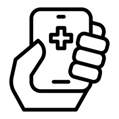 healthcare mobile icon