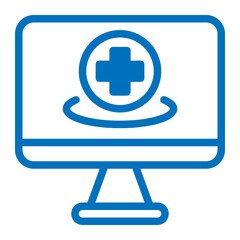 Fototapeta premium online medical support icon 