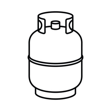 Simple line drawing of a propane gas tank
