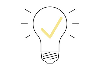 Light bulb icon. Vector illustration.
