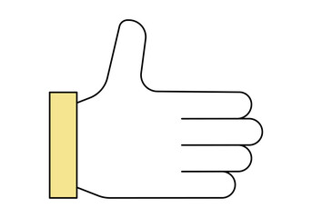 Hand icon. Flat vector illustration.