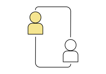 Communication icon. Flat vector illustration.