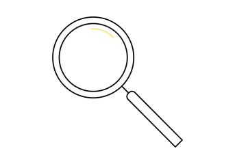 Magnifier icon. Flat vector illustration.