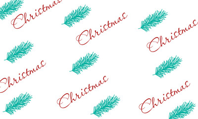 christmas seamless background with tree branches