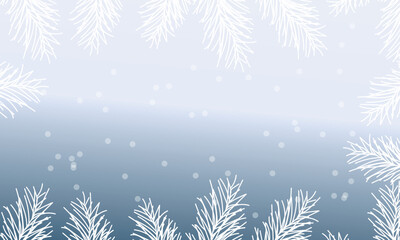 christmas background with Christmas tree branches