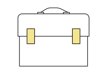 Briefcase icon. Flat vector illustration.