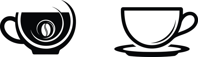 Elegant Minimal Coffee Cup Logo | Modern Cafe Branding Vector Design