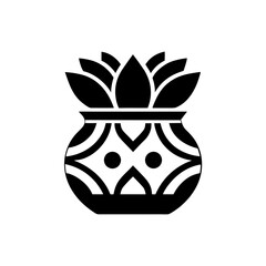 A stark black silhouette of a single abstract geometric shape with sharp angles and defined edges isolated on transparent background silhouette