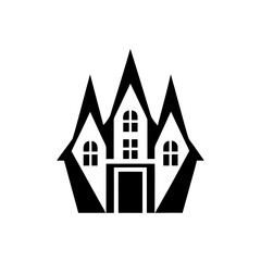 A black silhouette of a dog s head profile with its tongue sticking out isolated on transparent background