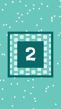 Day 1-5 Advent Calendar Opening Zoom Reveal Transition to Green Screen Chroma key Background Graphic Animation - 4K Vertical Video 4 seconds 