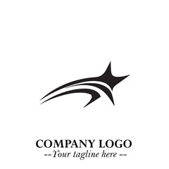 Minimalist Star Logo Symbol in Black on White Background &ndash; Modern Vector Shape for Branding & Design
