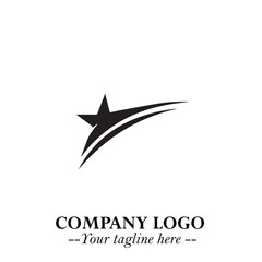 Minimalist Star Logo Symbol in Black on White Background – Modern Vector Shape for Branding & Design