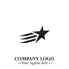 Minimalist Star Logo Symbol in Black on White Background – Modern Vector Shape for Branding & Design