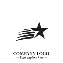 Minimalist Star Logo Symbol in Black on White Background – Modern Vector Shape for Branding & Design