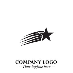 Minimalist Star Logo Symbol in Black on White Background – Modern Vector Shape for Branding & Design