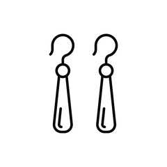 Floral earring vector, black and white jewelry design, decorative flower illustration, elegant accessory artwork, fashion ornament collection, beauty icon graphics icon