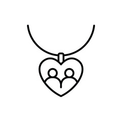 Necklace jewelry icon. Outline set of necklace jewelry vector icons for web design isolated on white background