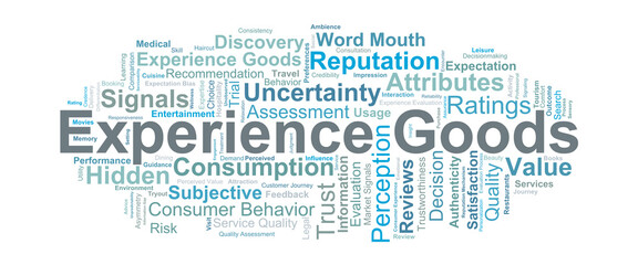 Experience Goods Word Cloud. Core Concepts of Quality Perception and Consumer Evaluation