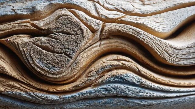 Wood Grain Symphony: Close-up showcases the intricate textures of natural wood grain. revealing the artistry of nature through swirling patterns and rich tones.