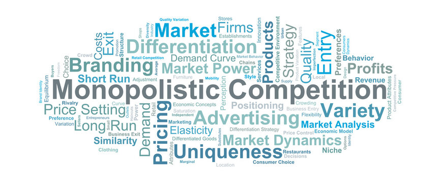 Monopolistic Competition Word Cloud. Core Terms on Differentiated Market Structures