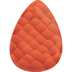 Isolated Orange Pinecone Object with Scaly Texture Isolated on a Transparent Background Ideal for Nature and Autumn Themes