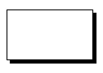 立体感のあるモダンな白と黒のポップアップフレーム