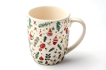 A warm cocoa mug topped with whipped cream, candy canes, and rich chocolate drizzle.