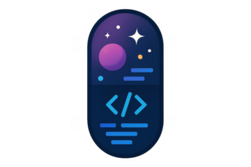 Coding planet universe digital space technology concept