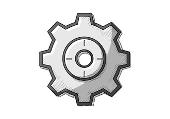 Gear icon representing settings mechanics and operational processes.
