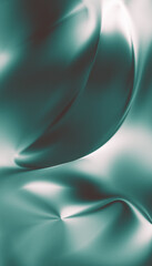 Elegant abstract background featuring soft folds and dynamic curves of teal fabric