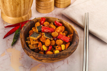 Japanese snack - Chili mame arare cracker