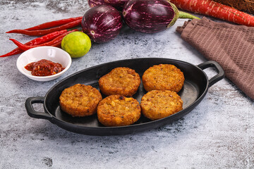Fried potato crispy golden hash brown