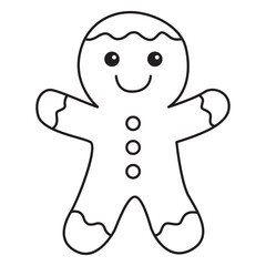 Gingerbread Man Coloring Page