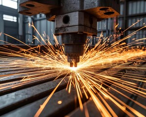 Laser cutting of sheet metal with sparks
