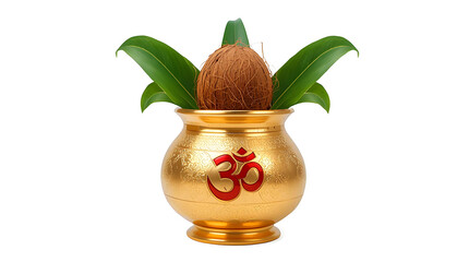 Kasar Ghot decorated with coconut and green leaves