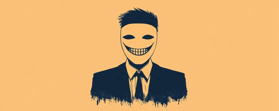 Dark empath wearing a mask digital art piece unique emotional complex surreal environment intriguing viewpoint