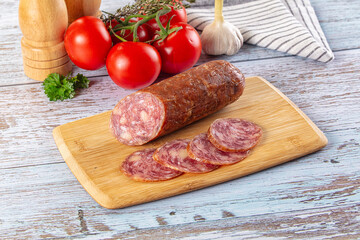 Salchichon pork cured sausages with parmesan