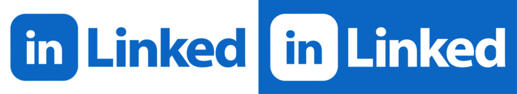 Linkdin Text Logo, Vector, Original Gradient Color Font, Isolated. Latest Font for Web Page, Mobile App or Print Materials. Transparent Template.